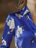Lady's Elegant Shirt - High-end long-sleeved floral print shirt, suitable for office and formal occasions - Machine washable top