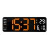 13" Large Display Digital Clock, 2-in-1 Tabletop & Wall Mount, Temperature, Day of Week, Multiple Alarms, Minimalist Living Room Clock, 6629