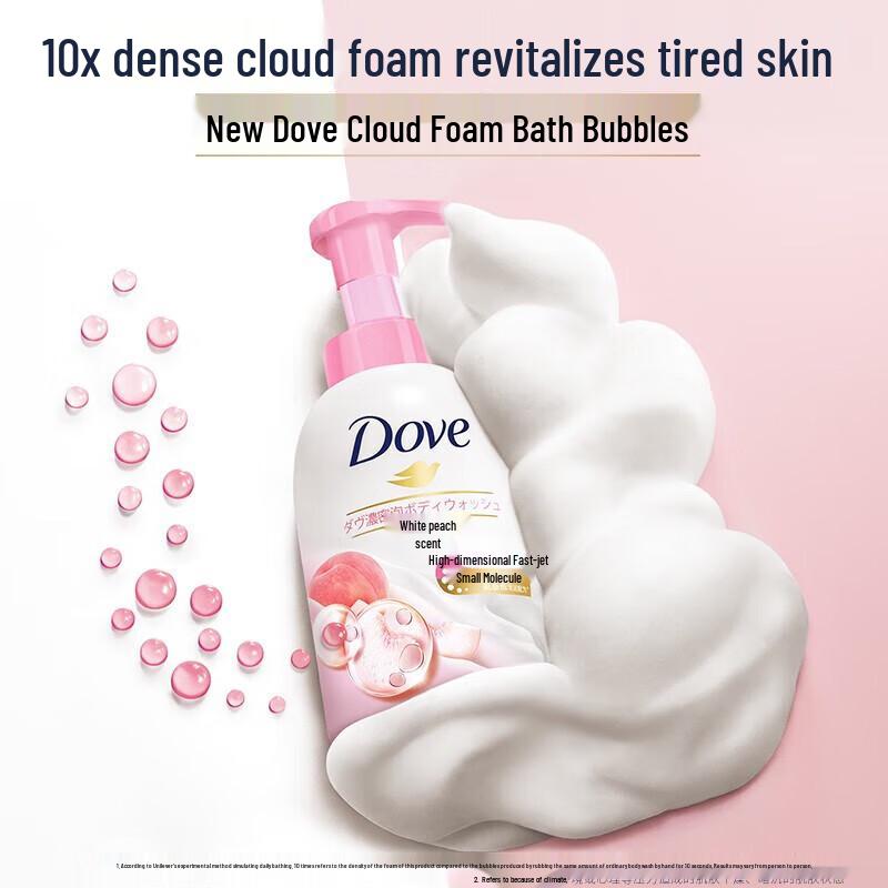 Dove White Peach Scented Shower Foam