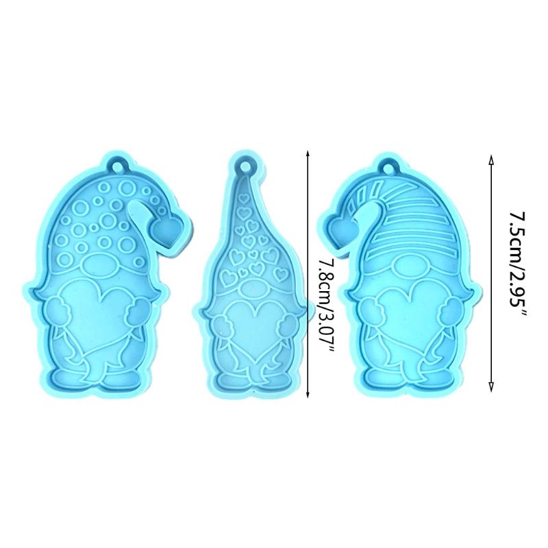 Silicone Mould DIY Handmade Jewelry Crafts UV Epoxy Mold Dwarfs Keyring Resin Mold Valentine's Day Keychain Resin Mold