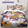 Digimon Adventure Pattern Bedding,Quilt Set Quilt Cover Pillowcase Home Birthday Gift (1 * Duvet Cover + 2 * Pillowcase, Without Core)