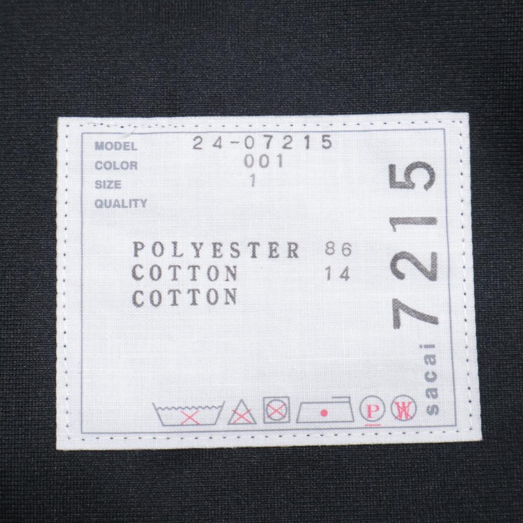 Sacai 24-07215 24 Edelstahl Schwarze Taft Blouson Militär Kapuzenweste Jacke Best 1 schwarz Gebraucht