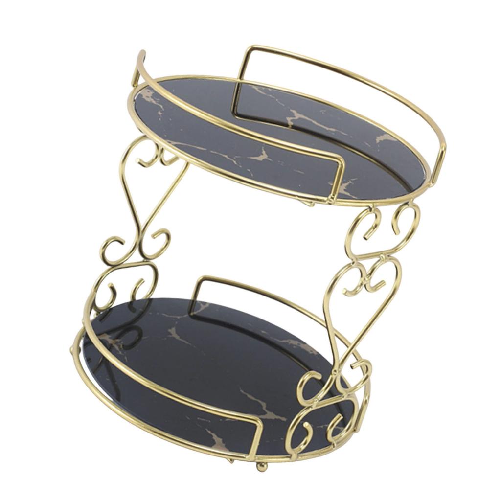 Cosmetic Storage Rack 2 Tier Makeup Organizer Shelf Bathroom Vanity Tray Jewelry Stand for Perfumes