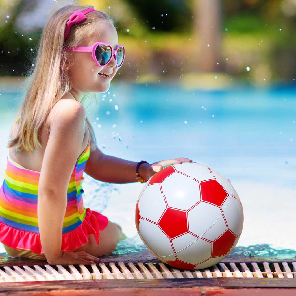 Inflatable Beach Ball Soccer Pattern Lightweight Portable Outdoor Pool Toy Suitable for Kids and Adults Summer Water Play