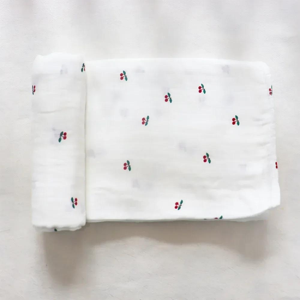 120X120CM Couverture Muslin Douce Bébé en Coton Bambou Super Muslin Couverture d'emmaillotage pour Bébé Couverture pour Poussette Bébé Couverture d'Allaitement Serviette de Bain
