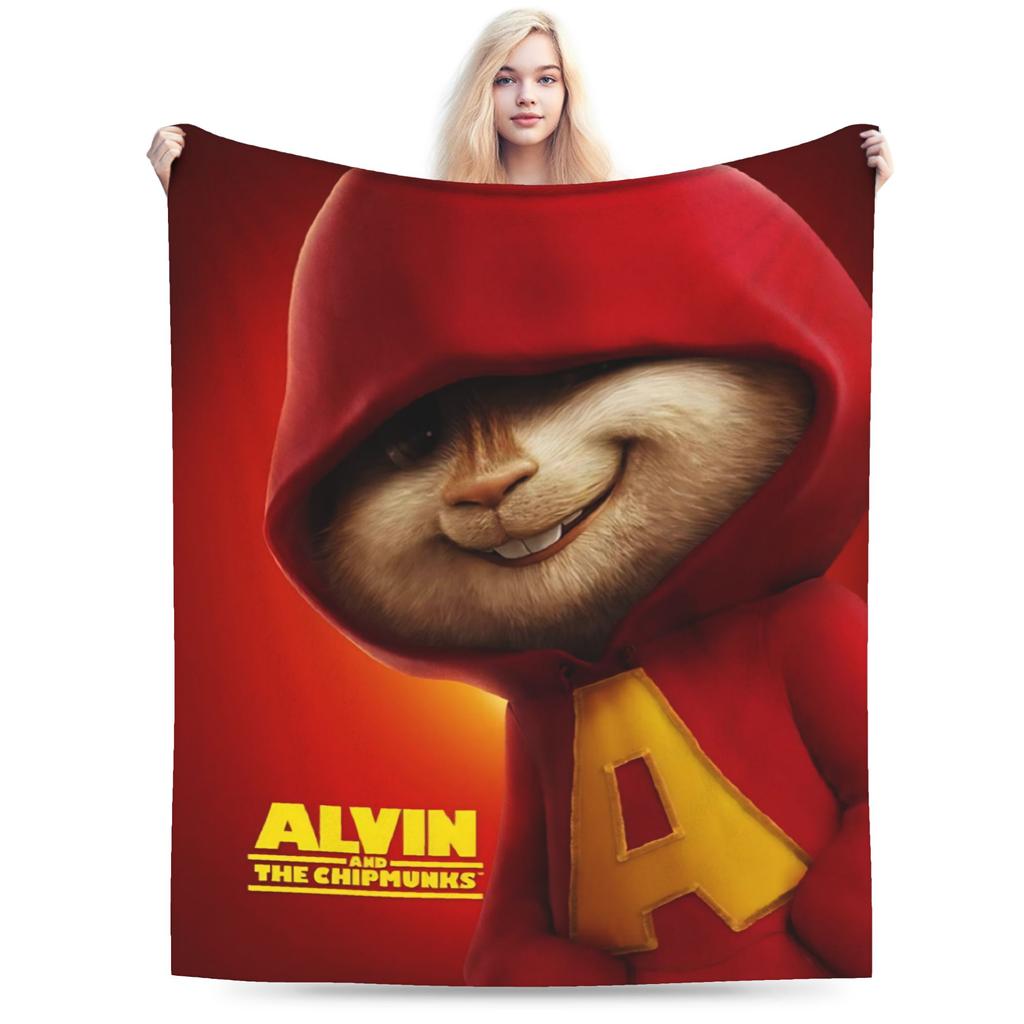 Super měkká deka Alvin a Chipmunkové Prémiový flanelový fleece Lehká přikrývka Teplé plyšové deky pro všechna roční období