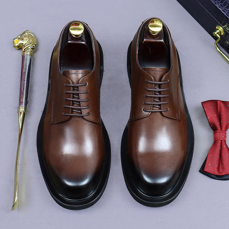 High-end leather shoes formal leather business casual commuter leather shoes men's first-layer cowhide shoes