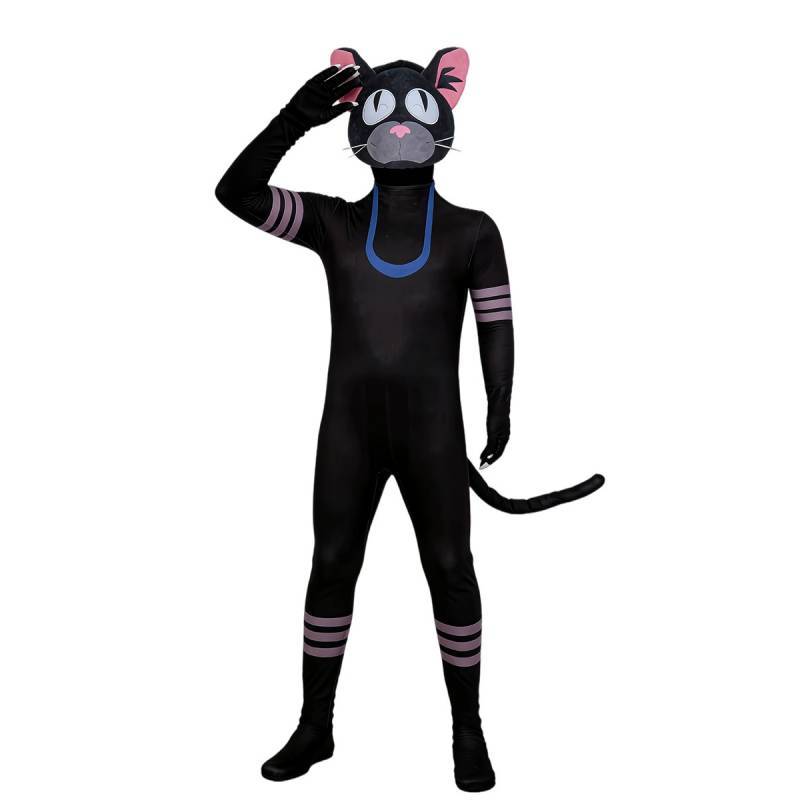 Tuta Cosplay Gatto 99 Notti di Sopravvivenza nella Foresta in Morbido Tessuto di Poliestere per Bambini e Adulti
