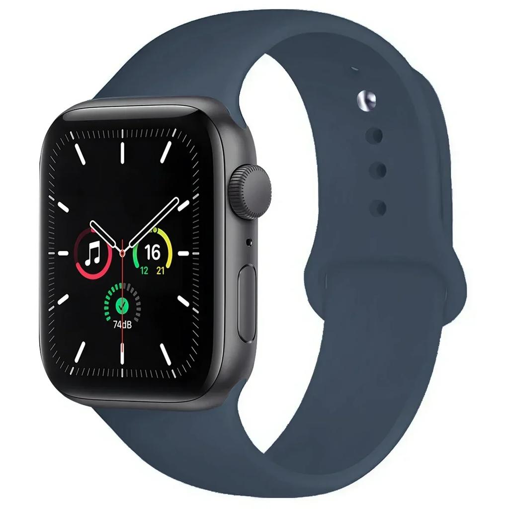 Silicone Band For Apple Watch straps 45mm 44mm 40mm 41mm 42mm-46mm sport bracelet iwatch series 8 7 6 5 4 3 SE 9 10 Ultra 2 49mm