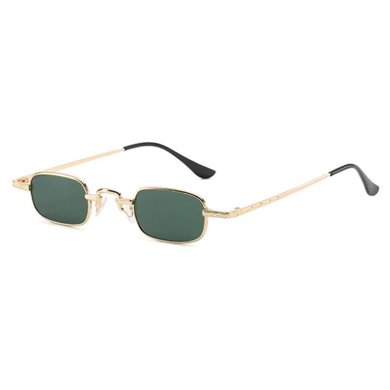 Small Rectangular Sunglasses Vintage Women Men 90s Brand Designer Steampunk Tiny Red Square SunGlasses