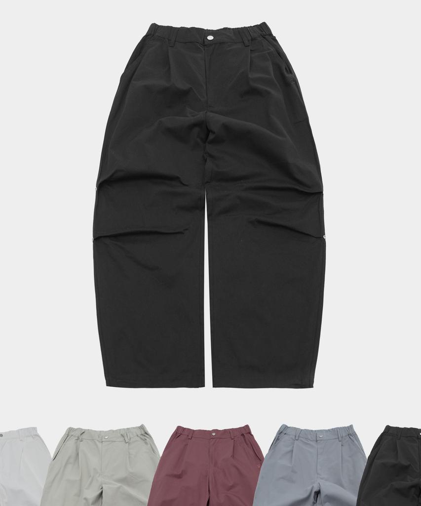 SOME PLACE Basic Snap Button Two-Way Bootcut Wide String Elastic Pants _5 Colors