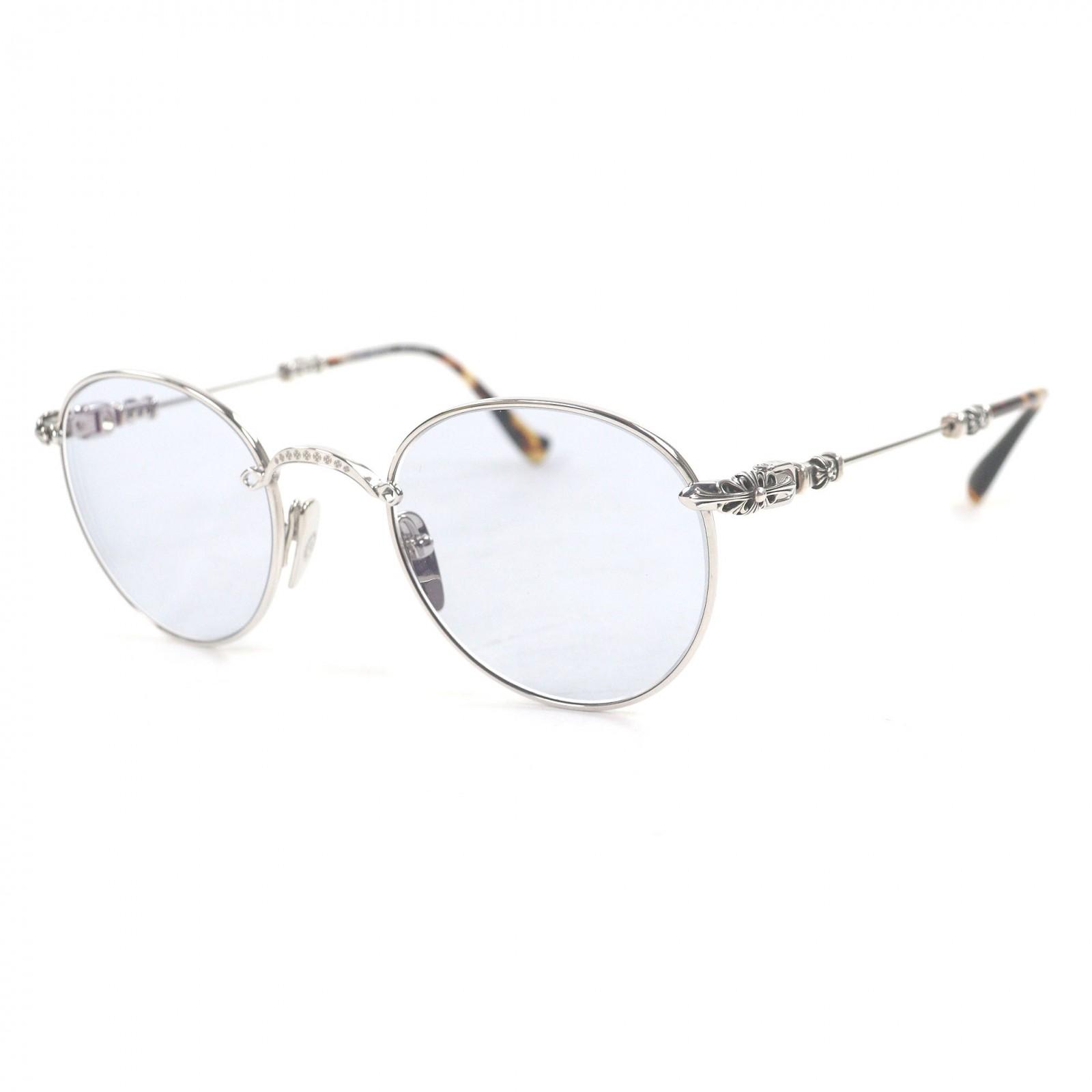 

Great CHROME HEARTS sunglasses BUBBA-A Floral cross Silver mens Used