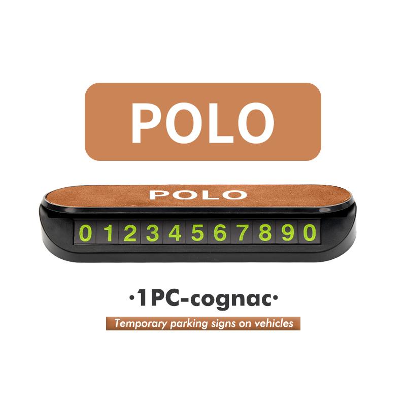 HIJK1 Suede Car Phone Number Plate Temporary Parking Card Stop Sign For Volkswagen VW Tiguan CC Jetta Polo Golf 4 5 6 Passat B5 B6 B7