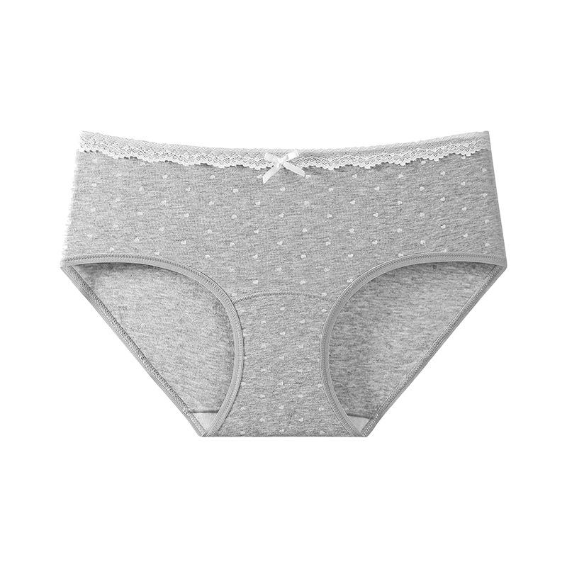 Women's Spring and Autumn 10A Antibacterial Extended Cotton Crotch Skin Friendly Breathable Briefs