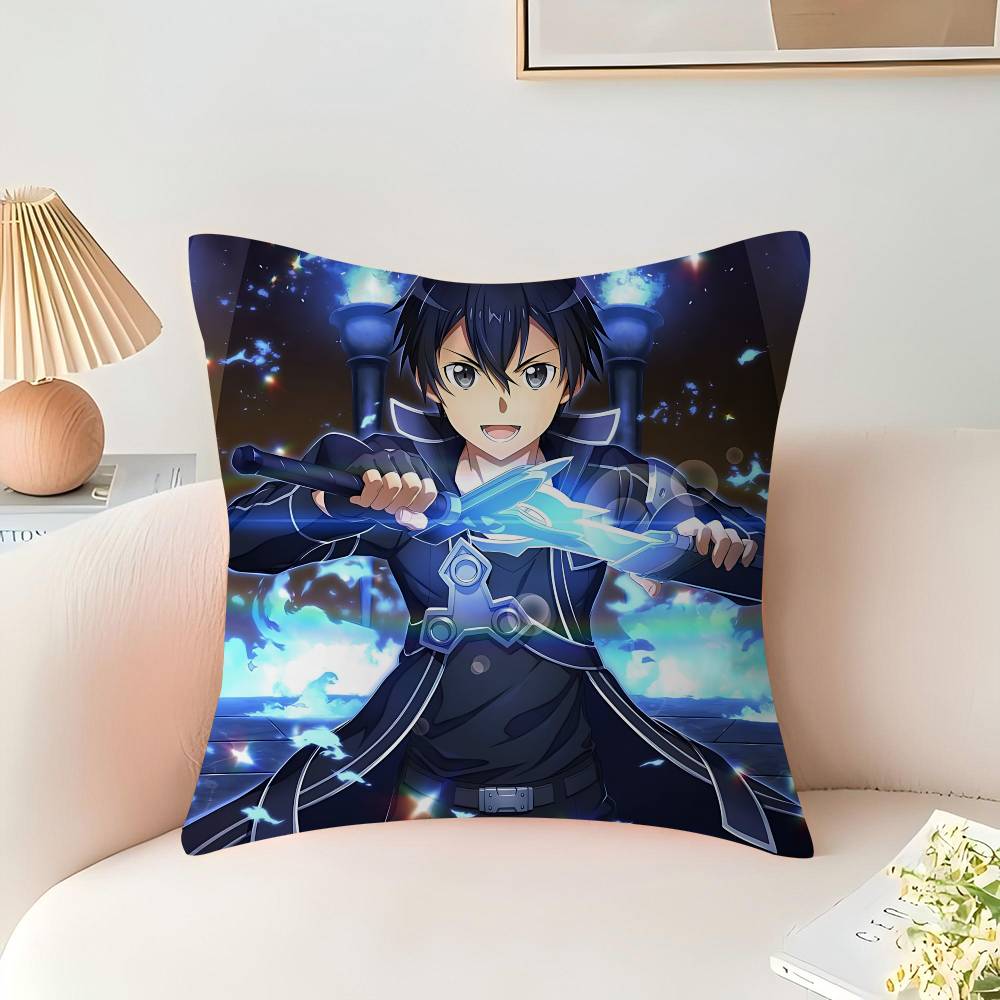 Anime SAO K-Kirigaya-Kazuto Personalisiertes Bild Text Heimdeko Kissen Haushaltsgeschenke 45x45cm