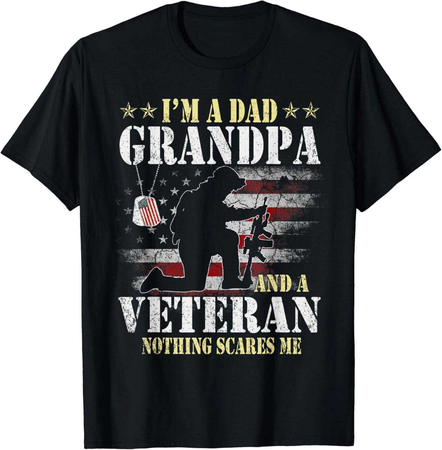 

Mens Dad Grandpa Veteran Patriotic Father s Day Gift Unisex T-Shirt 2XL
