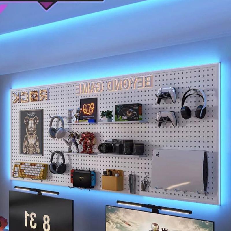 Magnetic Attraction Metal Pegboard Large Size Wall Pegboard Hole Board Thickened Hook Peg Board Storage Rack