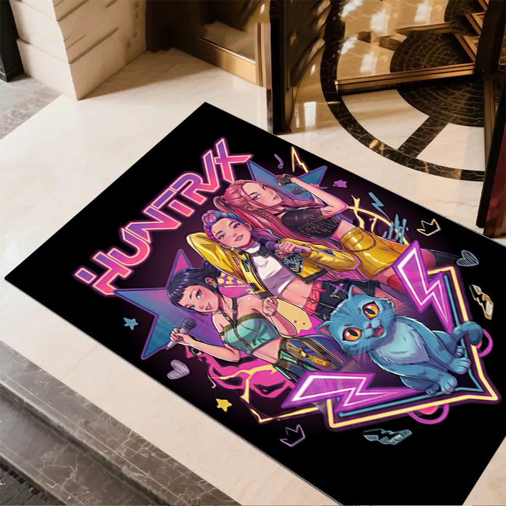 Galactic Warriors Action Floor Mat Perfect for Study room Foyer Hallway Decorate room Antislip Carpet Anime Office Decor