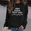 TOP MOM NANA GREAT NANA European and American Alphabet Fashion Crew Neck Long-sleeved Sweater Independent Station