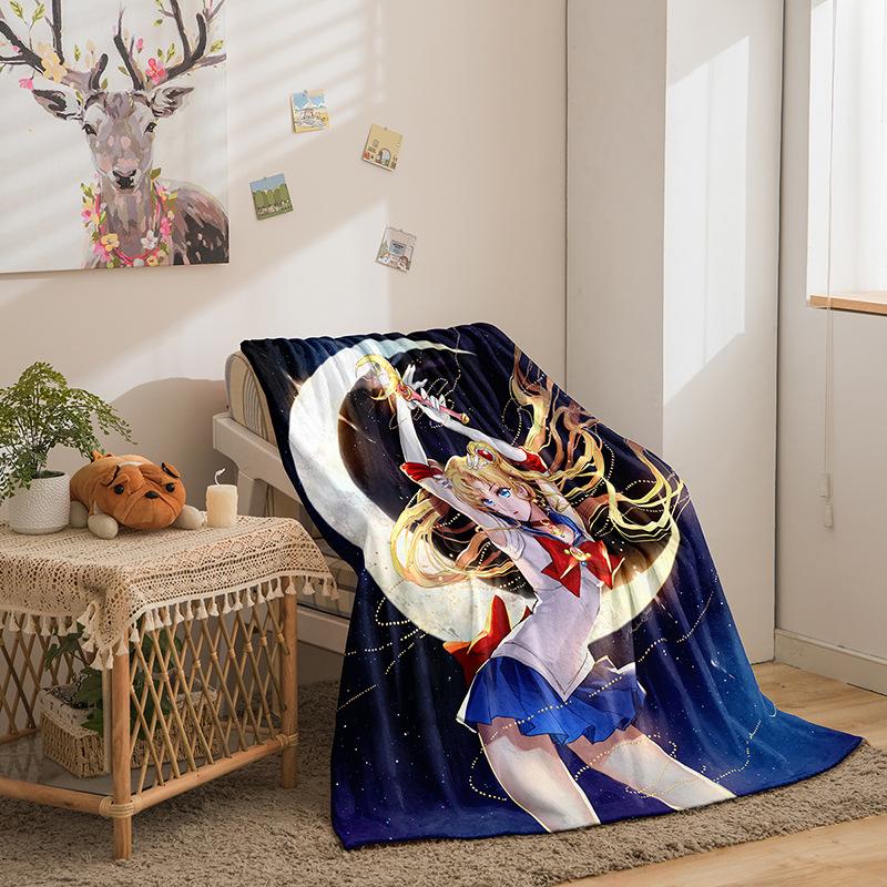 Cartoon Beautiful Girl Series Double-Sided Flannel 3D Digital Printing Blanket Blanket