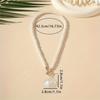 An acrylic laser pendant, shell imitation pearl necklace, elegant, fashionable and simple