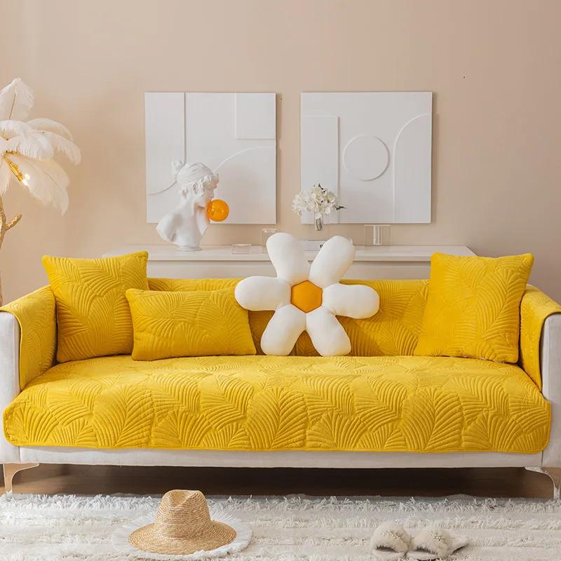 1pcs European Sofa Cover Universal Solid Color Sofa Towel Covers Slip Resistant Couch Cover Sofa Towel for Living Room Decor