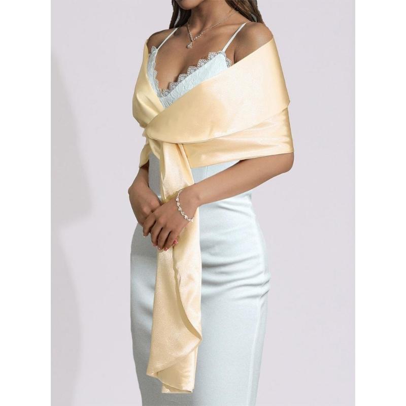 Luxuriöse Hochzeit Seidengefüttertes Inneres Bequemer Wiederverwendbarer Faltbarer Schal für Besondere Anlässe