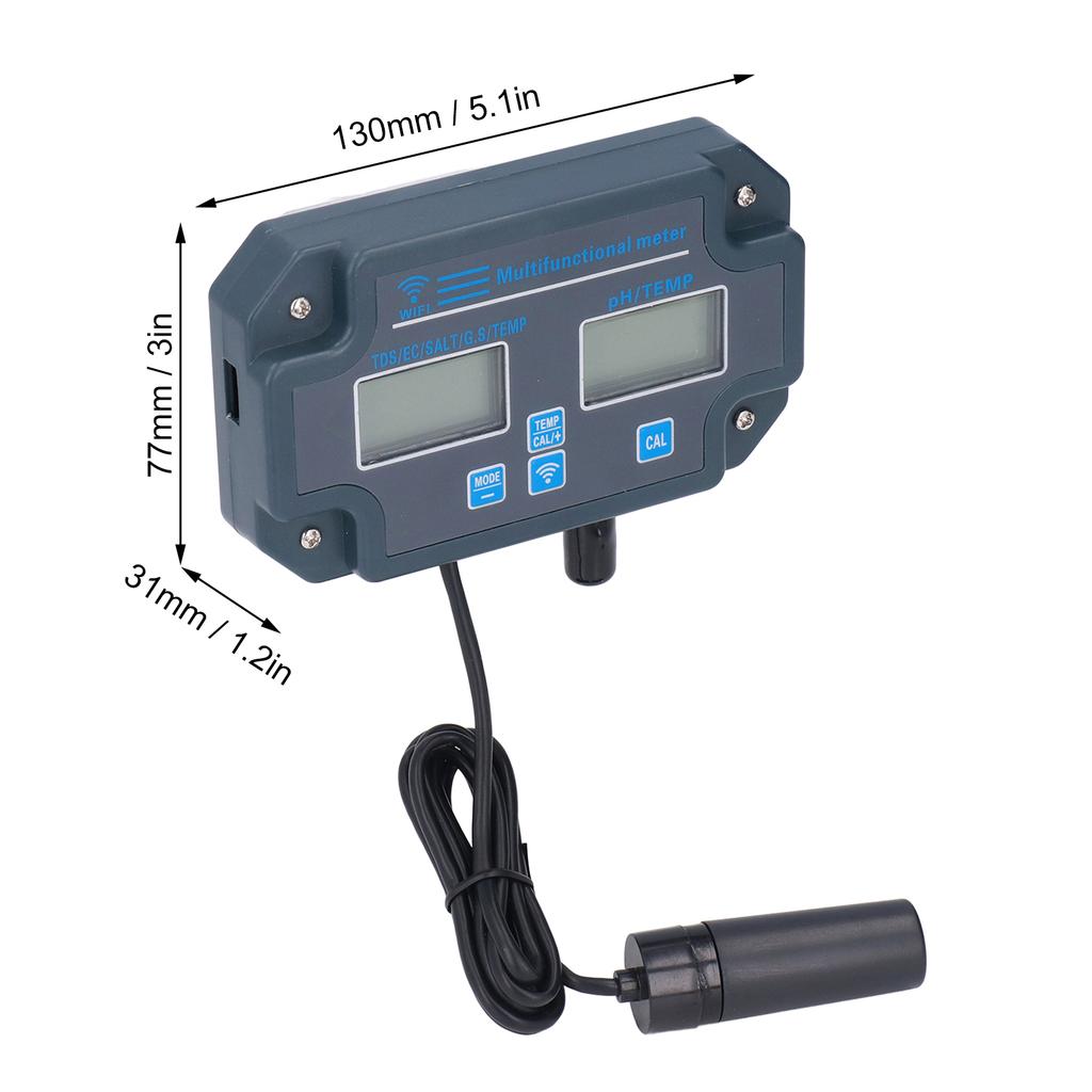 PHW3988 Multiparameter Water Quality Tester APP Remote Control PH EC TDS SALT S.G Temperature Meter Online Monitor