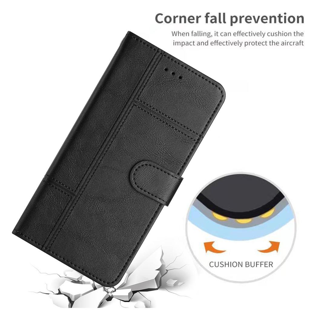 For Samsung Galaxy A56 5G Case Line Imprinted PU Leather Wallet Phone Cover
