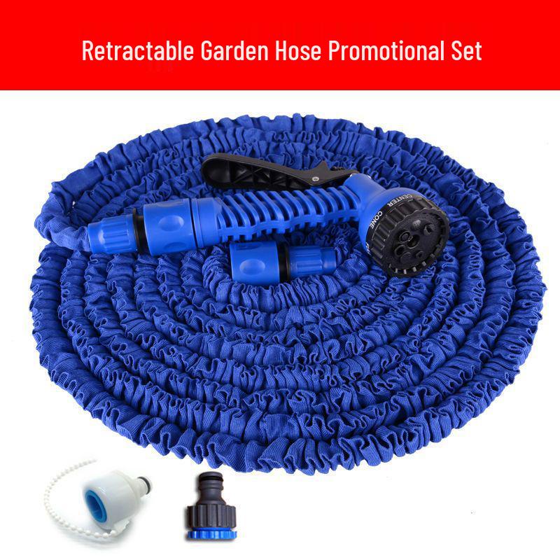 Household High-Pressure Retractable Water Hose & Car Washing Gun Set