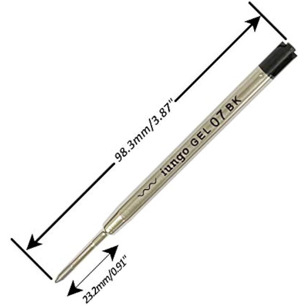 iungo compatible PARKER gel ink ballpoint pen refill Parker Jetstream Prime refill (black, metal,...