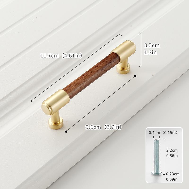 New Style Black Walnut Solid Wood Handle for Cabinets, Drawers, or Wardrobes