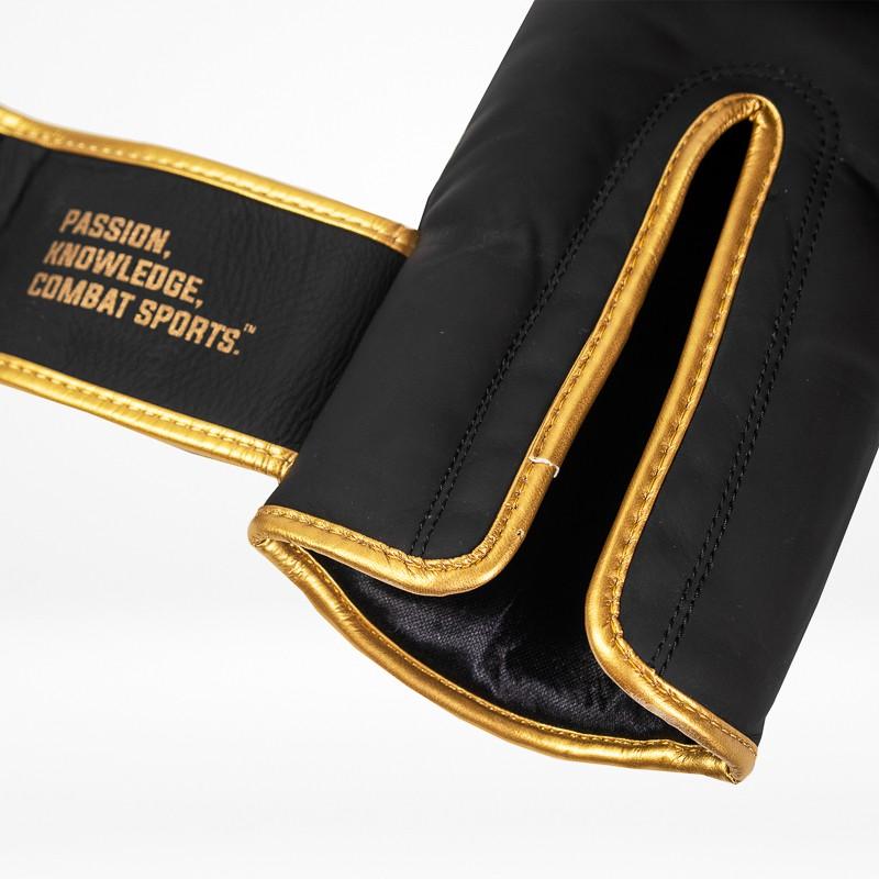 StormCloud Boxing Pro Echte Leder Boxhandschuhe Schwarz/Gold 12oz