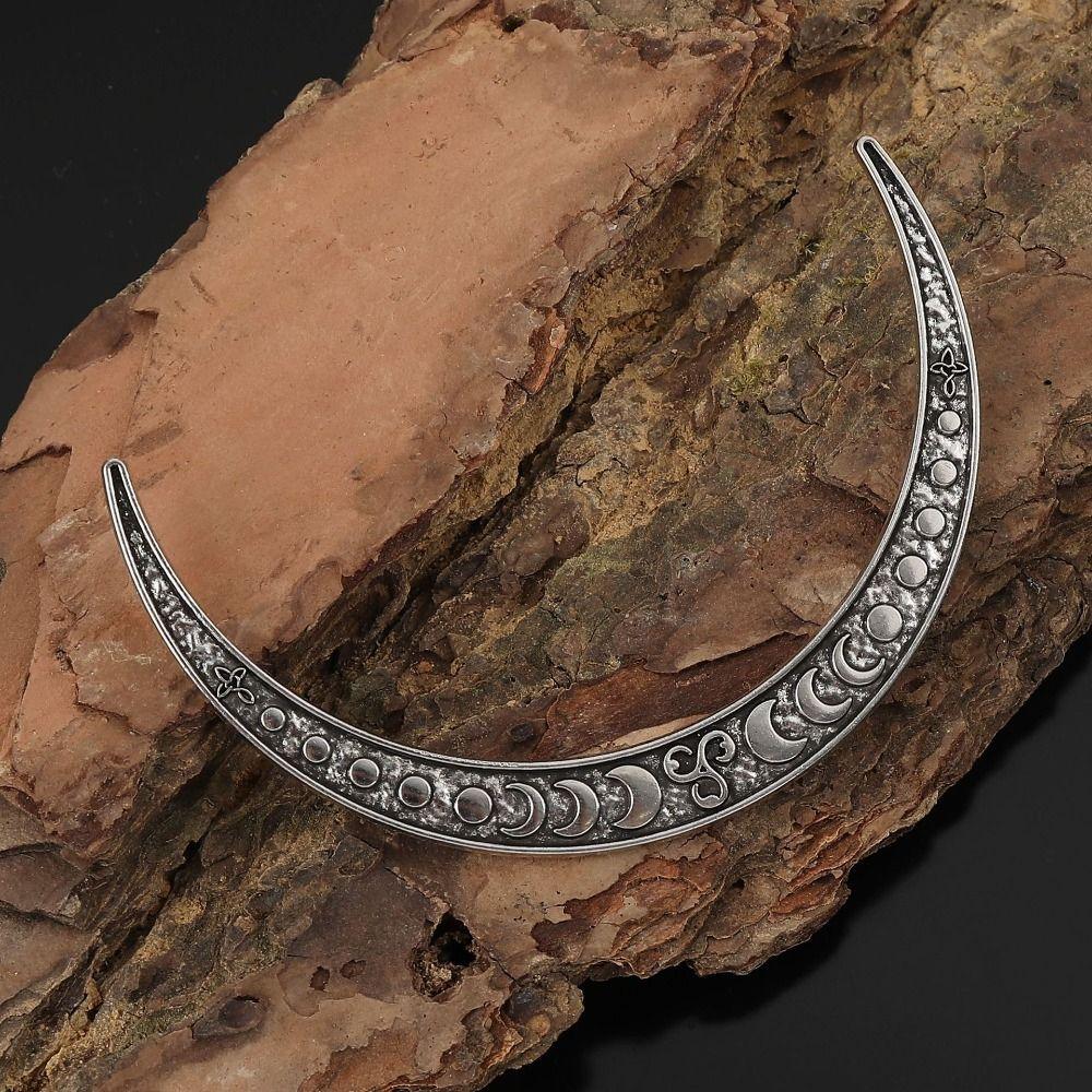 Alloy Retro Moon Hairpin Exquisite Carving Gothic Hairpin Ancient Style Hairpins  Women Accessory