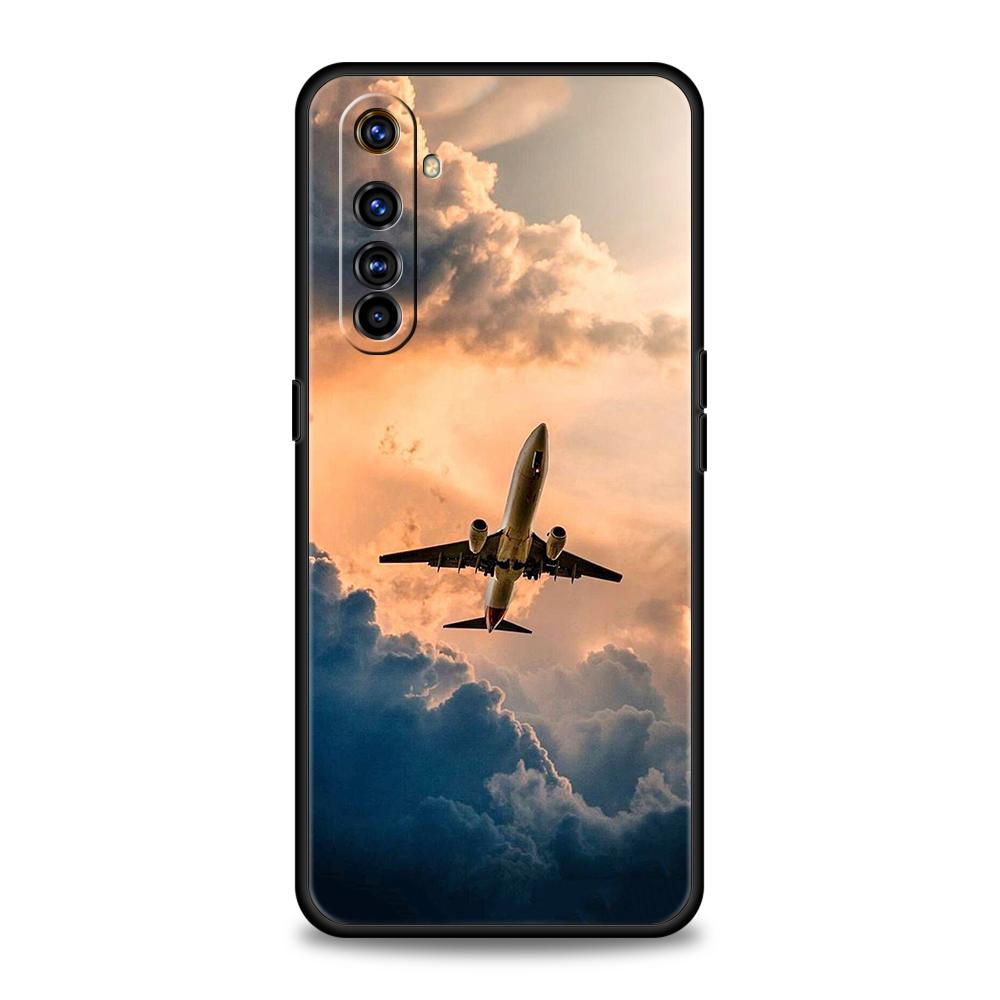 Aircraft Plane Airplane Silicone For Realme 9 Pro GT2 6 7 8 10 C11 C21Y C25 C35 GT Neo 2 3 3T Pro Plus 5G Shockproof Phone Cover