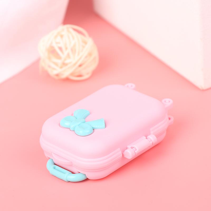 5Pcs Dollhouse Miniature Suitcase Doll Luggage Handbag Model Decor