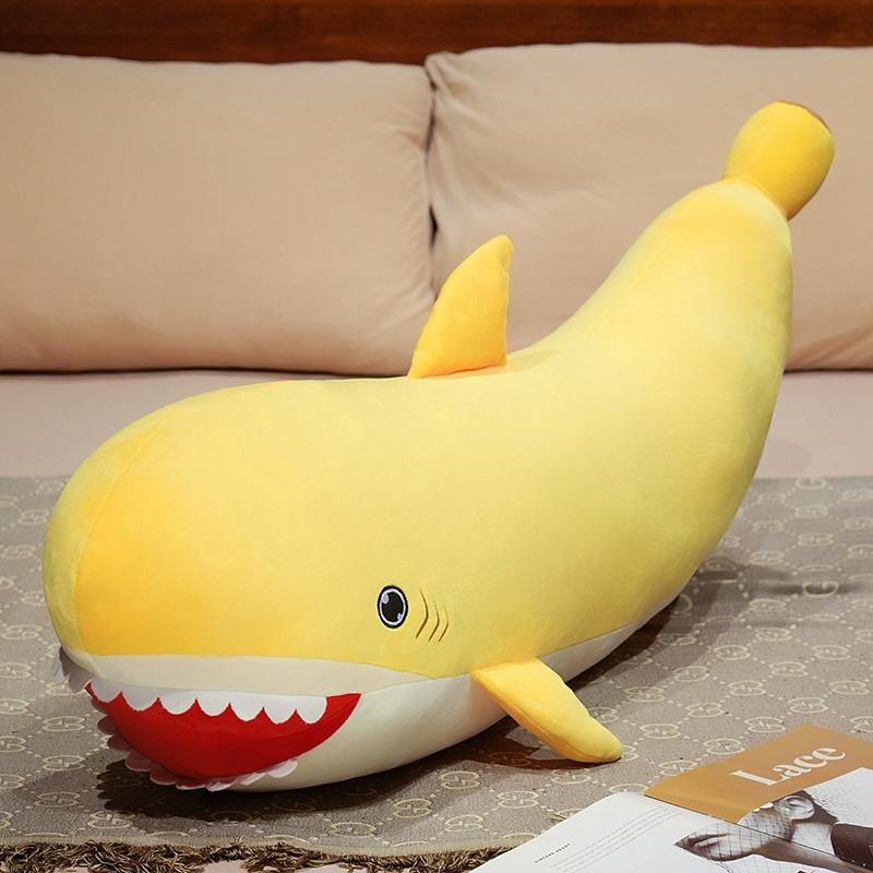 Creative Banana Shark Plush Toy Soft Cotton Stuffed Cozy Shark Pillow Cute Home Decor Gift