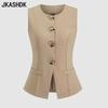 Women's Fashion Casual Summer Spring Solid Color Print Sleeveless O-Neck Blouses & Shirts