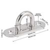 4pcs Enclosed Hook Heavy Duty Hooks Heavy Duty Hardware Staple Loops  For Suspension Training
