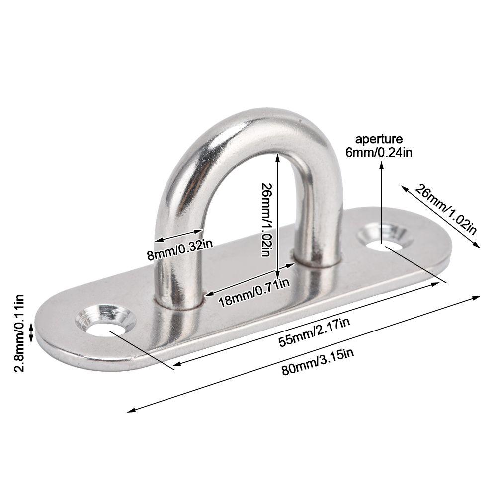 4pcs Enclosed Hook Heavy Duty Hooks Heavy Duty Hardware Staple Loops For Suspension Training