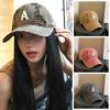 Embroidery Letter Baseball Hat Vintage Snapback Cap Adjustable Holes Peaked Cap  Unisex