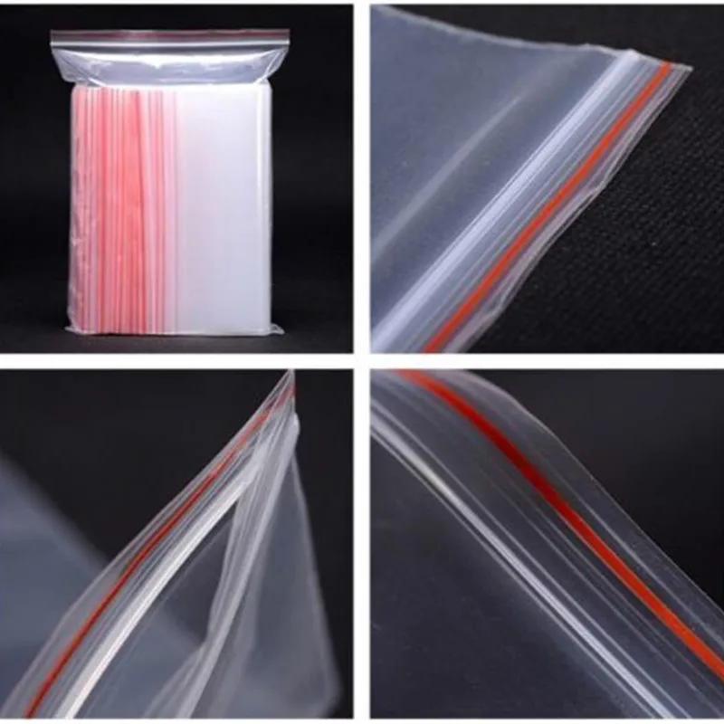 Lot de 100 petits sacs en plastique transparents refermables, épaisseur 0,05 mm, pour chaussures, rangement sous vide, sacs transparents en poly, sac Mylar