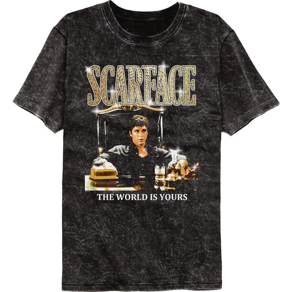 Scarface Gold Logo Officially Licensed Short Sleeve Mineral Wash Children s T-shirt 100