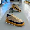 Scarpe Casual da Uomo alla Moda Primavera Autunno Contrasto di Colore Rialzate Scarpe da Skateboard con Fasce alla Moda Stivali da Esterno di Alta Qualità Stile Britannico