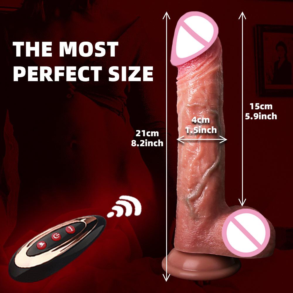 Large Size Tendon Wireless Remote Control Electric Telescopic Swing Dildo Warming Silicone Simulation Penis Sex Toys Masturbator Adult
