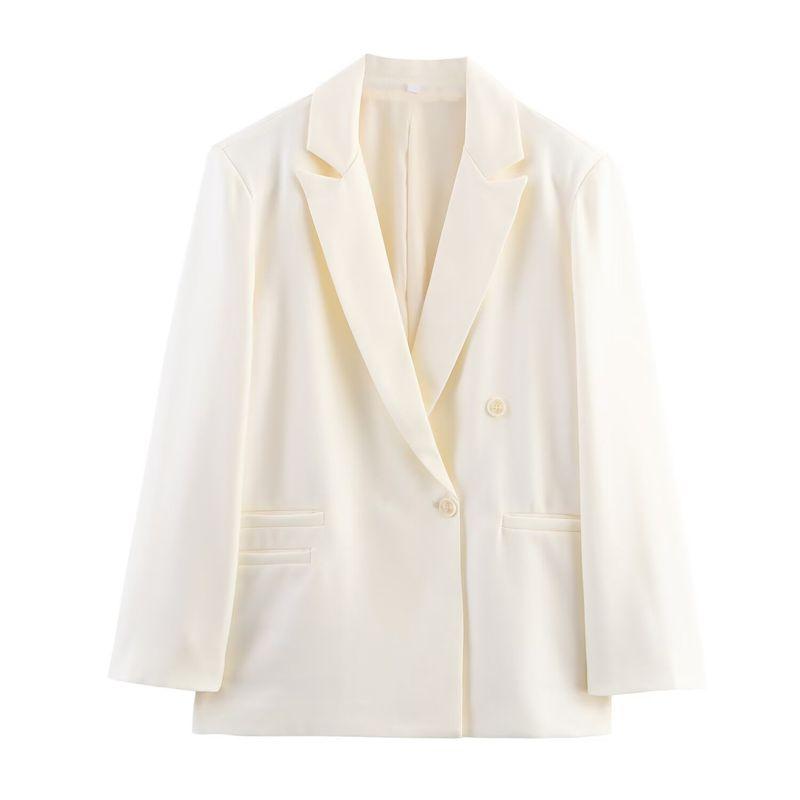 

Araltay New Arrival Fashion Style Women s Clothing Fashion Linen Blend Normcore Suit Outwear 3014793 Beige White L