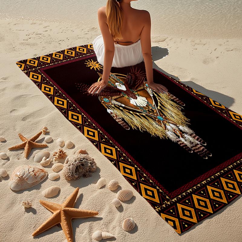 Native American Dreamcatcher Beach Towel, Super Soft Microfiber, Gift for Her/Him, Birthday, for Pool, Beach, Travel, Home Decor Fan gifts
