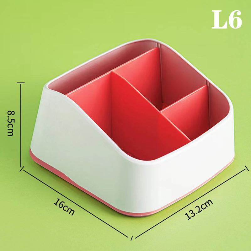 Remote Control Holder 4 Slot Desktop Storage Box Trapezoidal Basket Stationery Organizer Case Home Hotel Decor