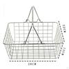 Metal Wire Storage Basket Openwire Mesh Top with Handle Portable for Pantry, Kitchen Counter,