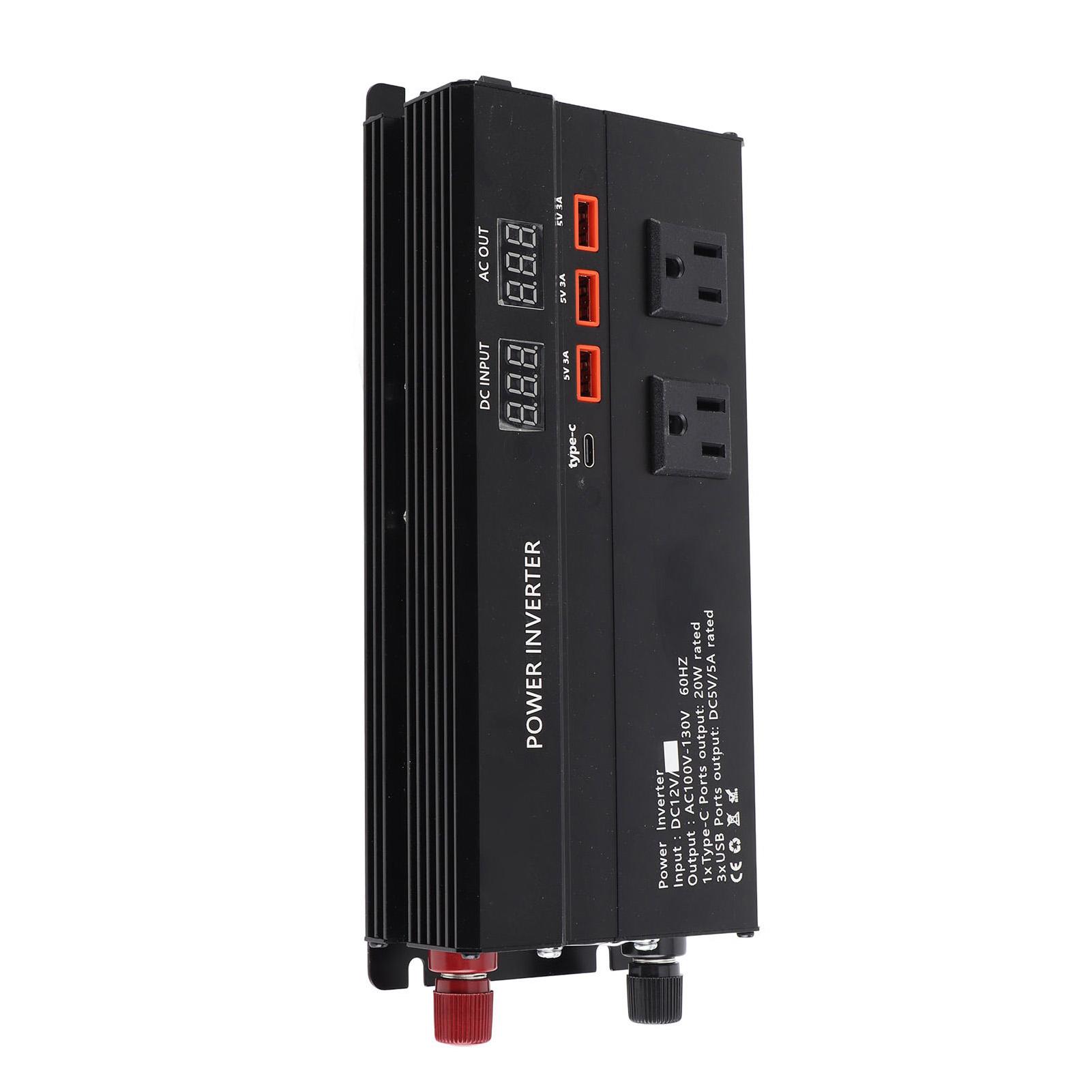 

4000 Вт 12 В в автомобильный инверторный преобразователь с ЖК-дисплеем и USB-портом